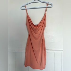 Body con light pink / salmon color dress. Size Small.